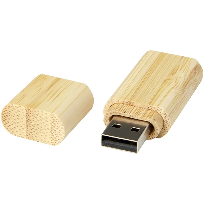 Clé USB 2.0 en bambou avec porte-clés