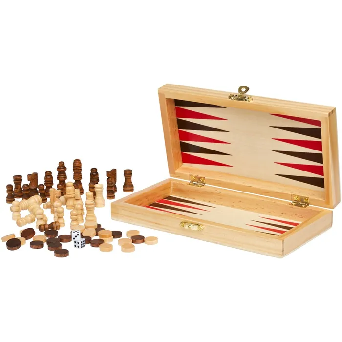 Mugo 3-in-1 houten spellenset