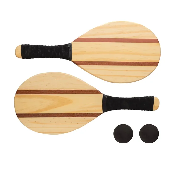 Houten frescobol tennis set