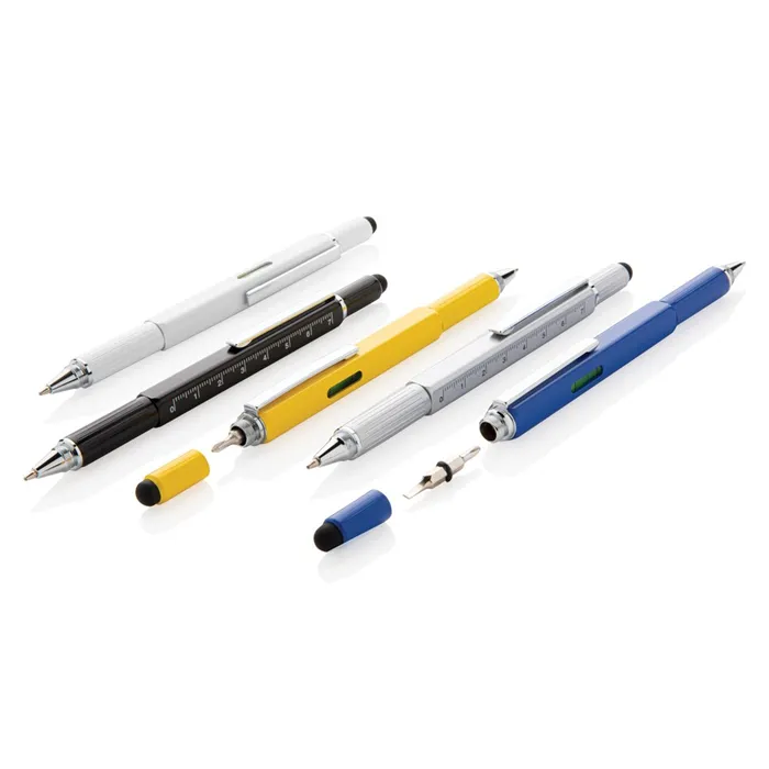 Stylo outil 5 en 1 en aluminium