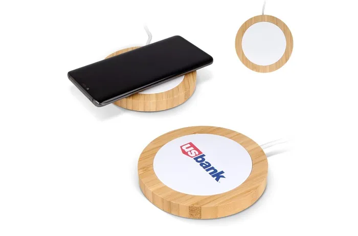 Wireless charger bamboo & RABS 15W