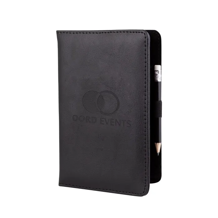 Leather scorecard holder embossed