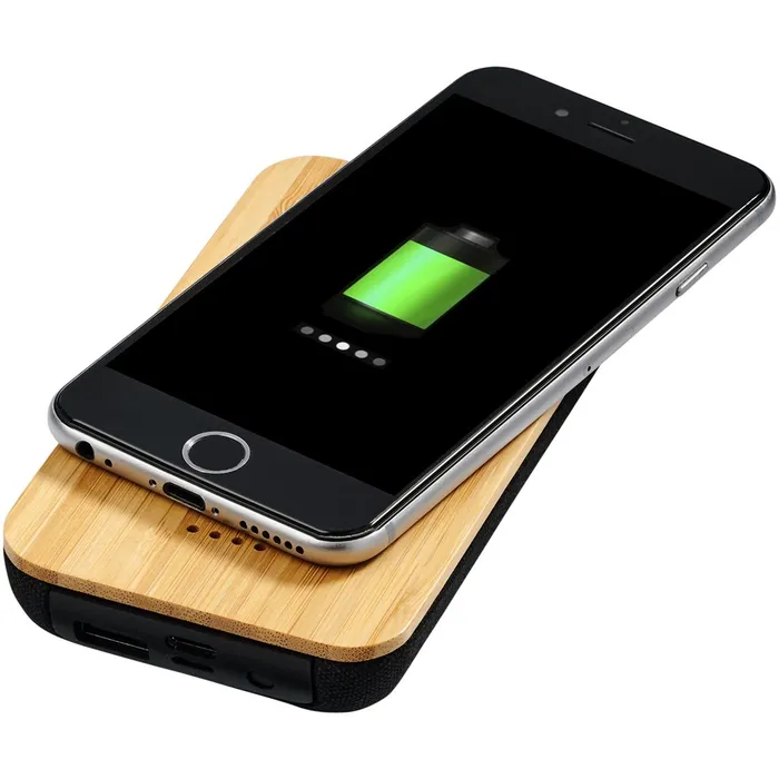 Future 6000 mAh bamboo/fabric wireless power bank