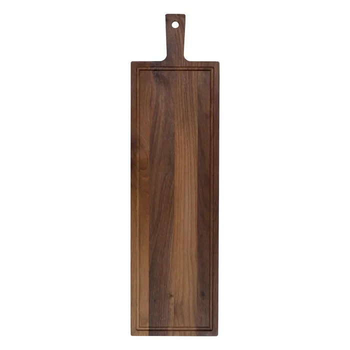 Cutting board with handle walnut 69x19 cm